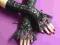 Rękawki gorset Rękawiczki Gothic Lolita czarny