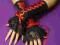 Rękawki gorset Rękawiczki Gothic Lolita czerwone