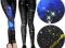 LEGGINSY spodnie rurki getry kosmos WZORY GALAXY