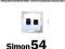 Simon 54 Gniazdo komputerowe podwójne - 2 kolory