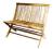 Drewniana składana ławeczka 2 osobowa z oparciem