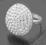 Srebrny pierścionek płaska kula swarovski 20 mm