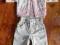 Komplecik spodnie, bluzka i sweterek r 56