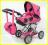 RÓŻOWY WÓZEK DLA LALEK 3W1 ŚLICZNY