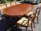 OWALNY ROZKŁADANY STÓŁ + 4 KRZESŁA