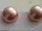 Klipsy różowe perłowe / aukcja charytatywna