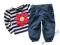 H&amp;M spodnie + stBernard bluzka 12-18 m-cy 86
