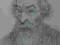judaica - PORTRET ŻYD ołówek 18x11cm