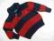 Ralph Lauren sweterek w paski logo kołnierzyk 80+