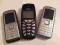 3 telefony z bateriami, stan nieznany