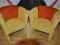 2 welurowe fotele pomarańczowo-żółte. POLECAM!!!