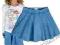 EXTRA SPÓDNICA jak JEANS - niebieska  roz. 2 lata