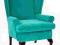 Fotel RÓŻNE KOLORY turkus vintage design uszak