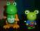 %%%% ZESTAW 2 żabki żaby skaczące nakręcane skaczą