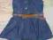 Sukienka jansowa z paskiem j zara 12/18m