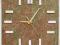 zegar ścienny wiszący kamienny nowoczesny brązowy