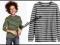 H&amp;M bluzka długi rękaw szara paski 146/152