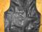 UNIWERSALNA CZARNA SKÓRZANA KAMIZELKA MĘSKA 52 54