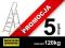 drabiny drabina domowa 5 stopni stopniowa bsda12