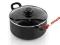 GARNEK  Z POKRYWKĄ 24CM BLACK aluminium non stick