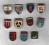 Odznaki, wpinki, herby miast, zestaw 1