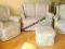 KOMPLET WYPOCZYNKOWY  sofa + 2 fotele + pufa SUPER