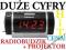 RADIOBUDZIK +PROJEKTOR na ścianę DUŻE CYFRY tanio!