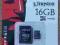 Karta micro sd sdhc 16GB KINGSTON + adapter