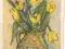 pocztówka WILIMOWSKA Tulipany w wazonie RUCH 1961