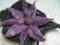 Broszka z filcu - fioletowy kwiat ręcznie wykonana