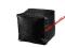 PUFA SKÓROPODOBNA CUBE BLACK 45 X 45 CM