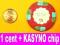 1 cent + KASYNO chip- EMPRESS RIVERBOAT CASINO