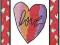 Walentynki Wyszywana Walentynka kartka z haftem