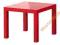 IKEA LACK Stolik Połysk Czerwony 55x55