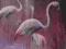 obraz, akryl, płótno, 40x60cm - Flamingi