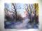 zimowo  akwarela
