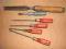 śrubokręty stare czasy PRL-u szt 4 + dłuta
