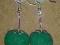 Kolczyki - Zielone pompony