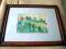 Stara akwarela 1949 stara rama drewniana !