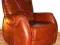 Fotel ROZKŁADANY SKÓRA naturalna BRĄZ stan IDEALNY