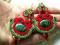 Kolczyki * SUTASZ * soutache malachit