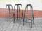 Metalowy hoker stołek barowy loft industrial 3szt