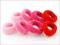 Gumka gumki frotki czerwono - różowe 8 sztuk