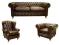 Oryginalne angielskie meble Chesterfield (3+1+1)