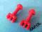 4AFOL 2x LEGO Red Hinge Bar with 3 Fingers 2433