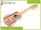Tęczowa drewniana gitara 6-strunowa SUPER ZABAWA
