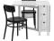 IKEA NORDEN/ IDOLF Stół i 2 krzesła biały czarny