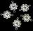160879-C/2 Swarovski Flower Buttons Crystal 2holes