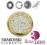 1780 - SWAROVSKI Buttons multi stones gold 11mm