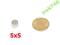 MAGNES NEODYMOWY 5x5 MAGNESY 5 sztuk 0,33zł/szt
